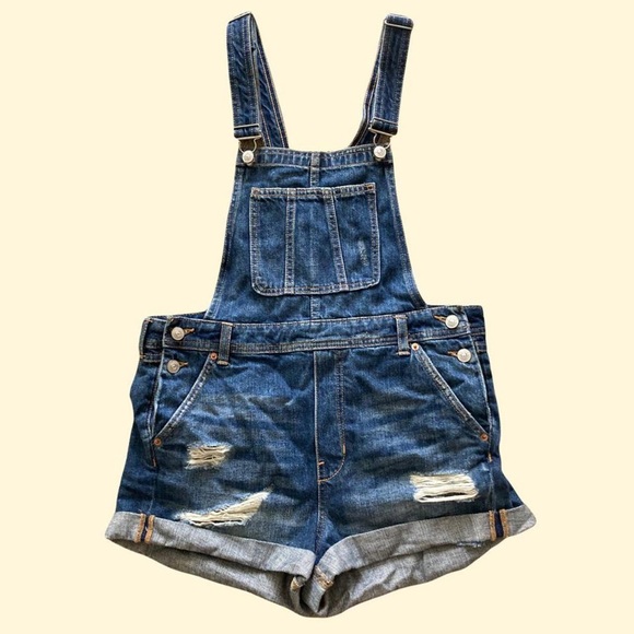 H\u0026M | Jeans | Hm Ripped Denim Overall 